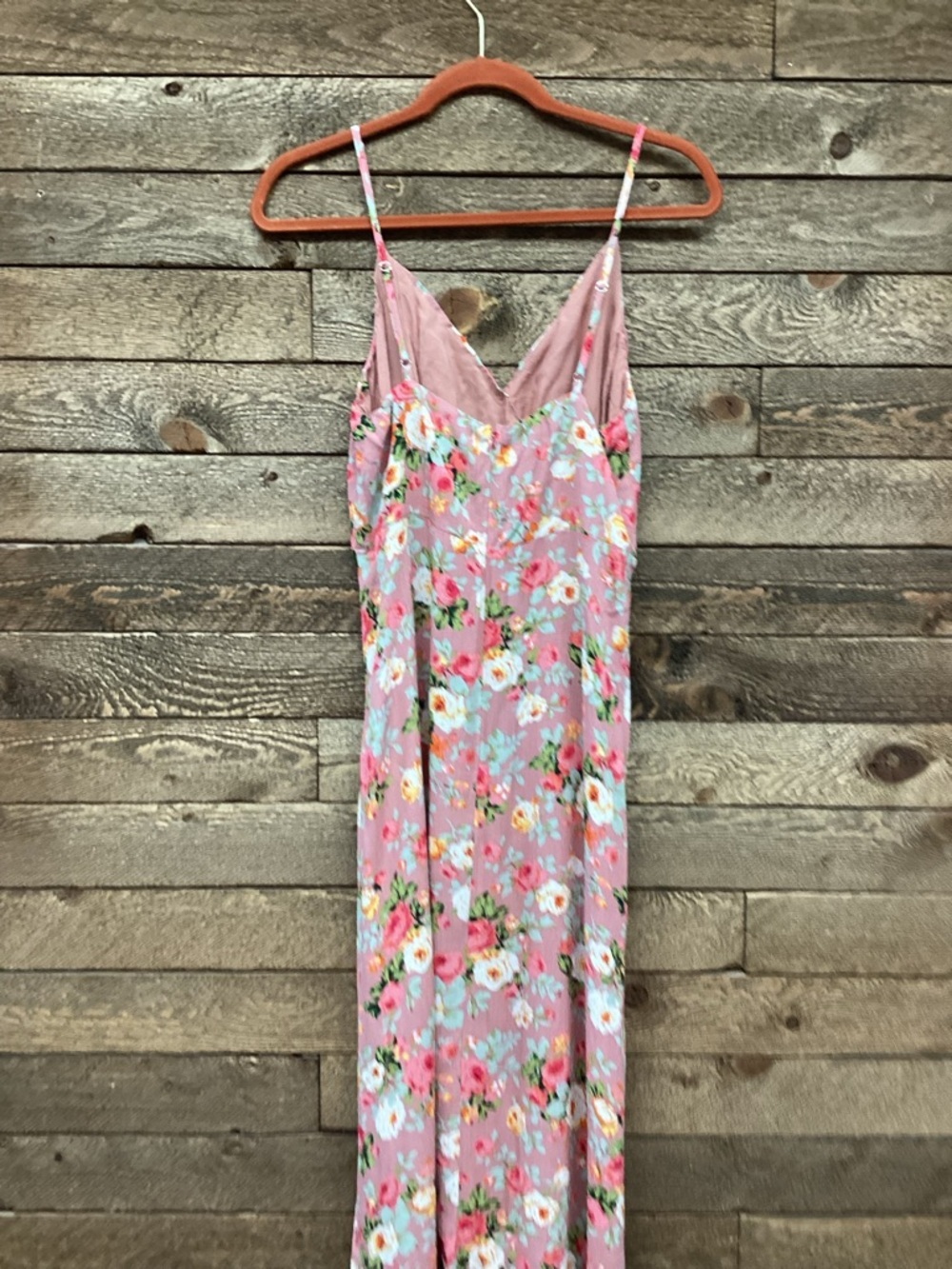 Lulus Everlasting Bliss Blush Floral Maxi Dress Size L - Picture 6 of 8